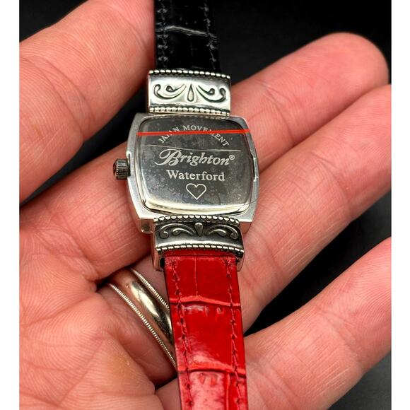 Brighton Waterford W10017 Womens Reversible Red Black Leather Strap Watch NIBWT main image 5